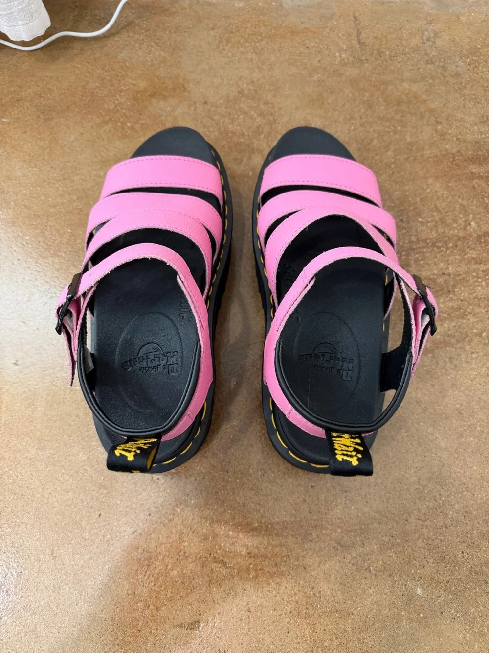 Dr. Martens Blaire Quad Platform Sandals Pink Leather Women’s US 8 EU 39 - Picture 6 of 9